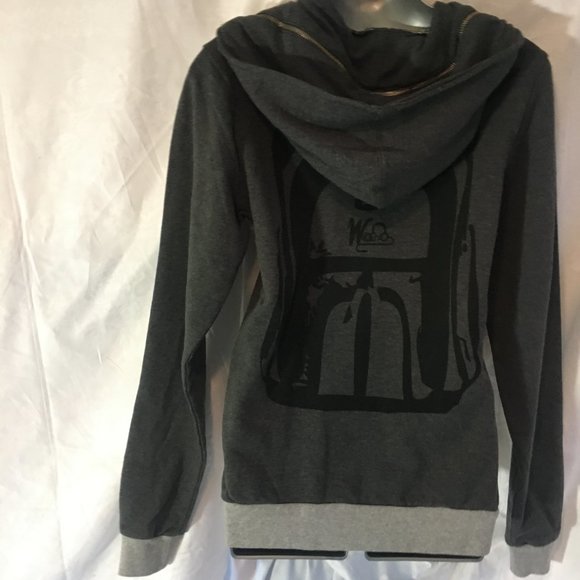 Wildchild Nation Hoodie Small Women s Adult Gray Black Graphic Sweatshirt - Picture 8 of 13